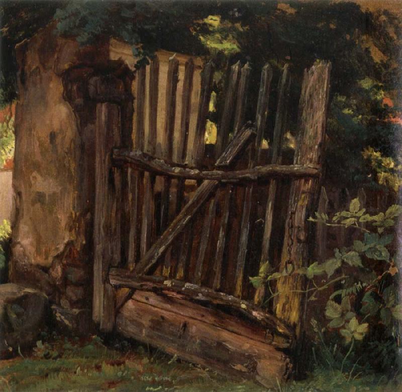 Christian Friedrich Gille Garden Gate china oil painting image